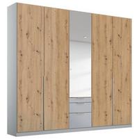 DULAP USI ROTATIVE ALABAMA - argintiu/gri deschis, Modern, material pe bază de lemn (226/229/54cm)