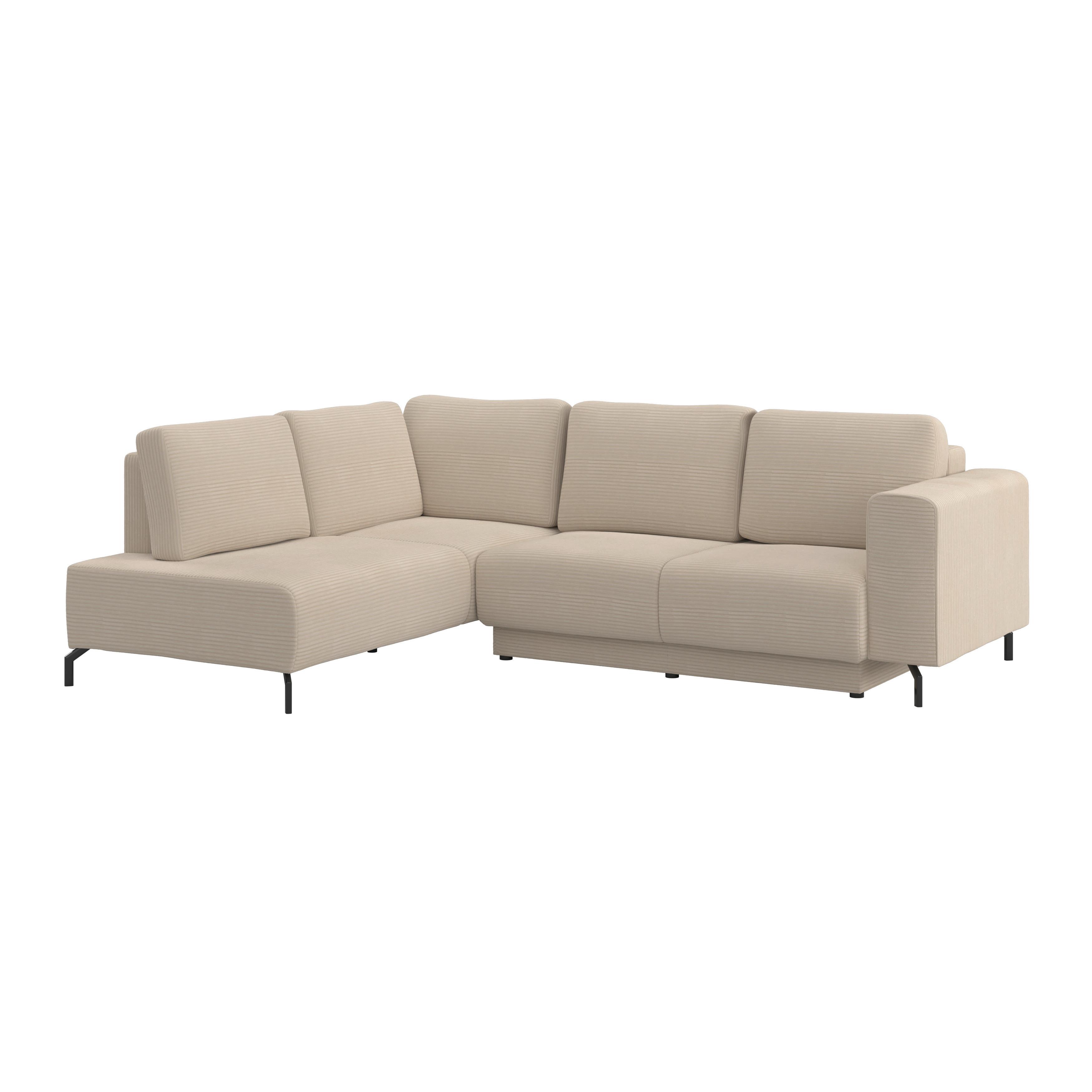 Kutna Garnitura Veni - bež/crna, Moderno, tekstil (210/272cm) - Modern Living