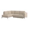 Kutna Garnitura Veni - bež/crna, Moderno, tekstil (210/272cm) - Modern Living