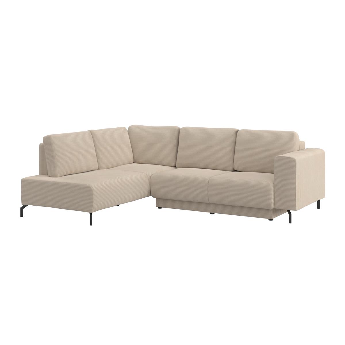 Kutna Garnitura Veni - bež/crna, Moderno, tekstil (210/272cm) - Modern Living