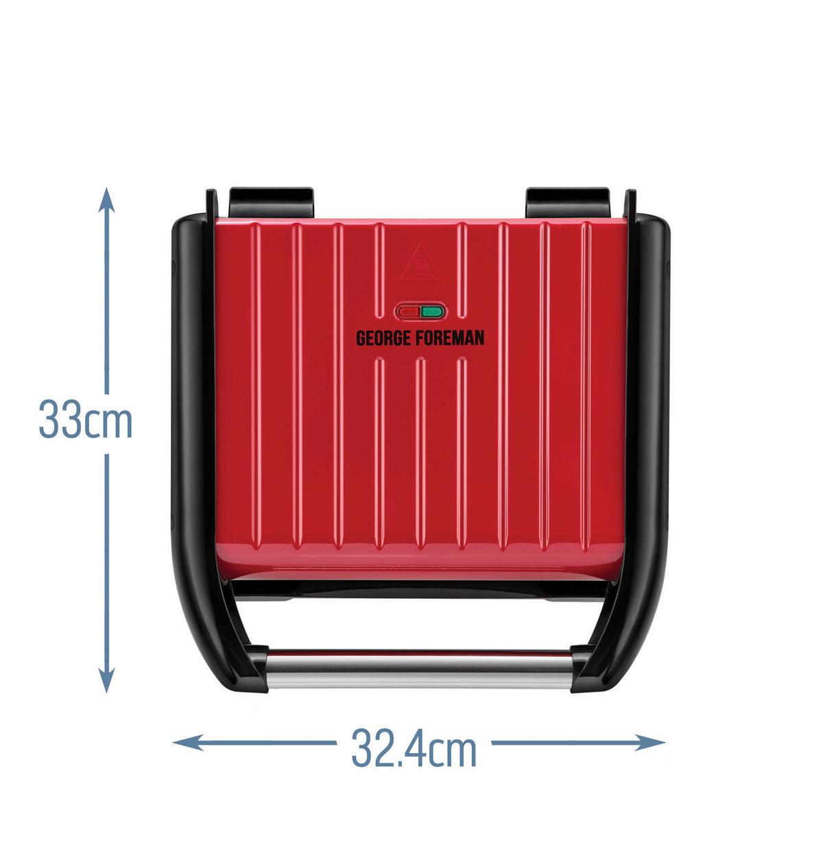 Kontaktgrill George Foreman Grill - fekete/piros, Modern, fém (35,6/14/37,8cm)