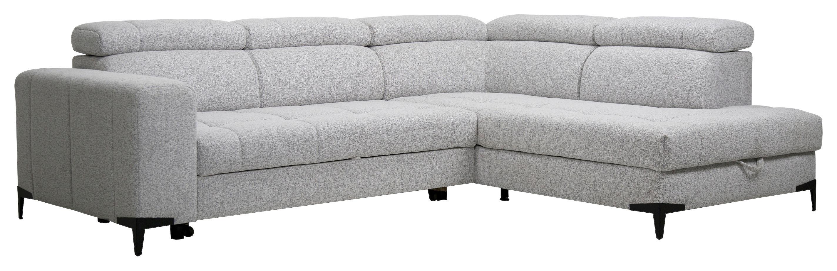 Coltar MASON - gri, Modern, plastic/lemn (271/211cm) - Modern Living