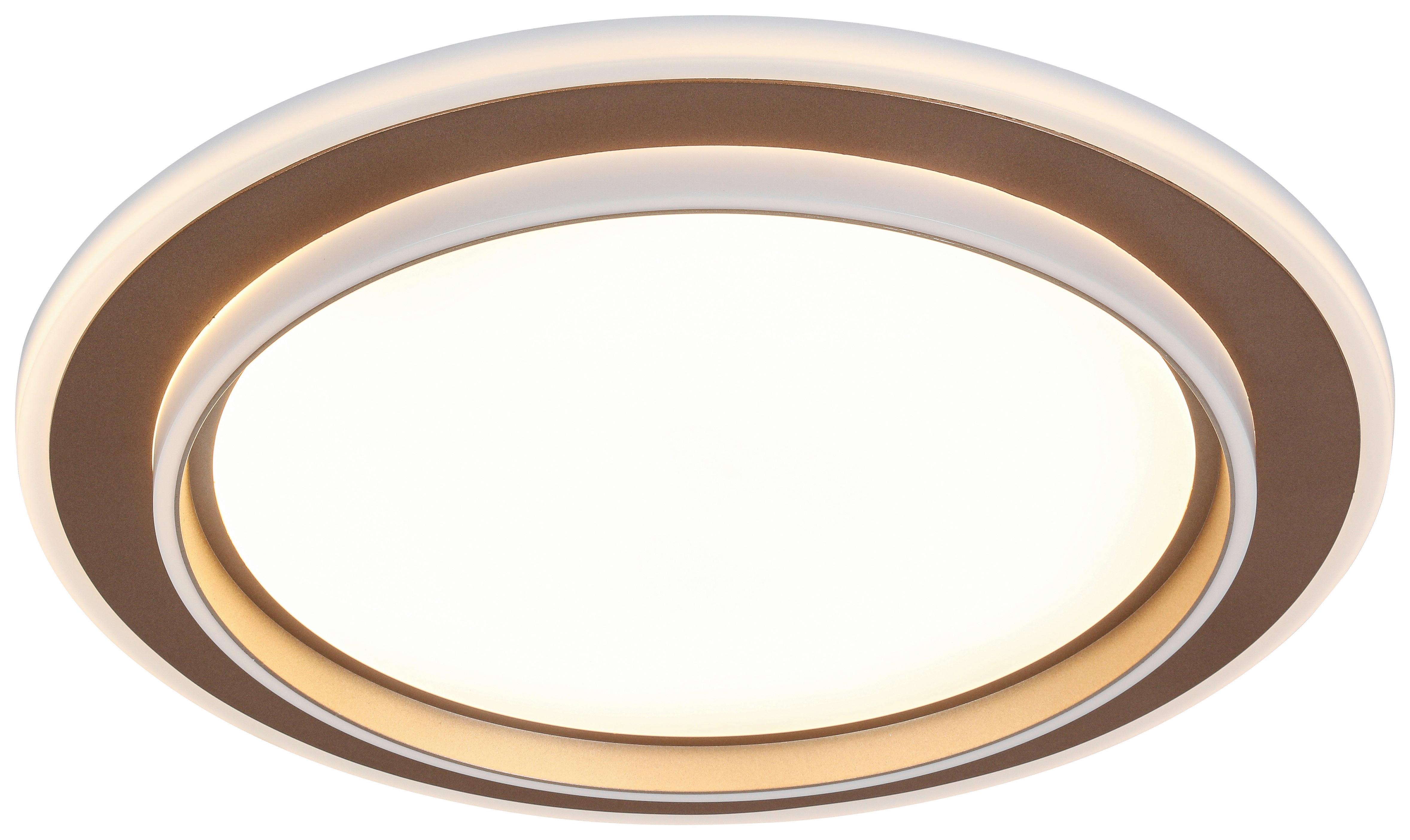 Plafonieră cu LED Prol - alb/cappuccino, Modern, plastic/metal (46/5,5cm) - Mömax