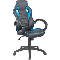 Pisarniški Stol Speedy, Črna, Modra, Videz Usnja - modra/črna, Moderno, kovina/umetna masa (61/110-120/63cm)