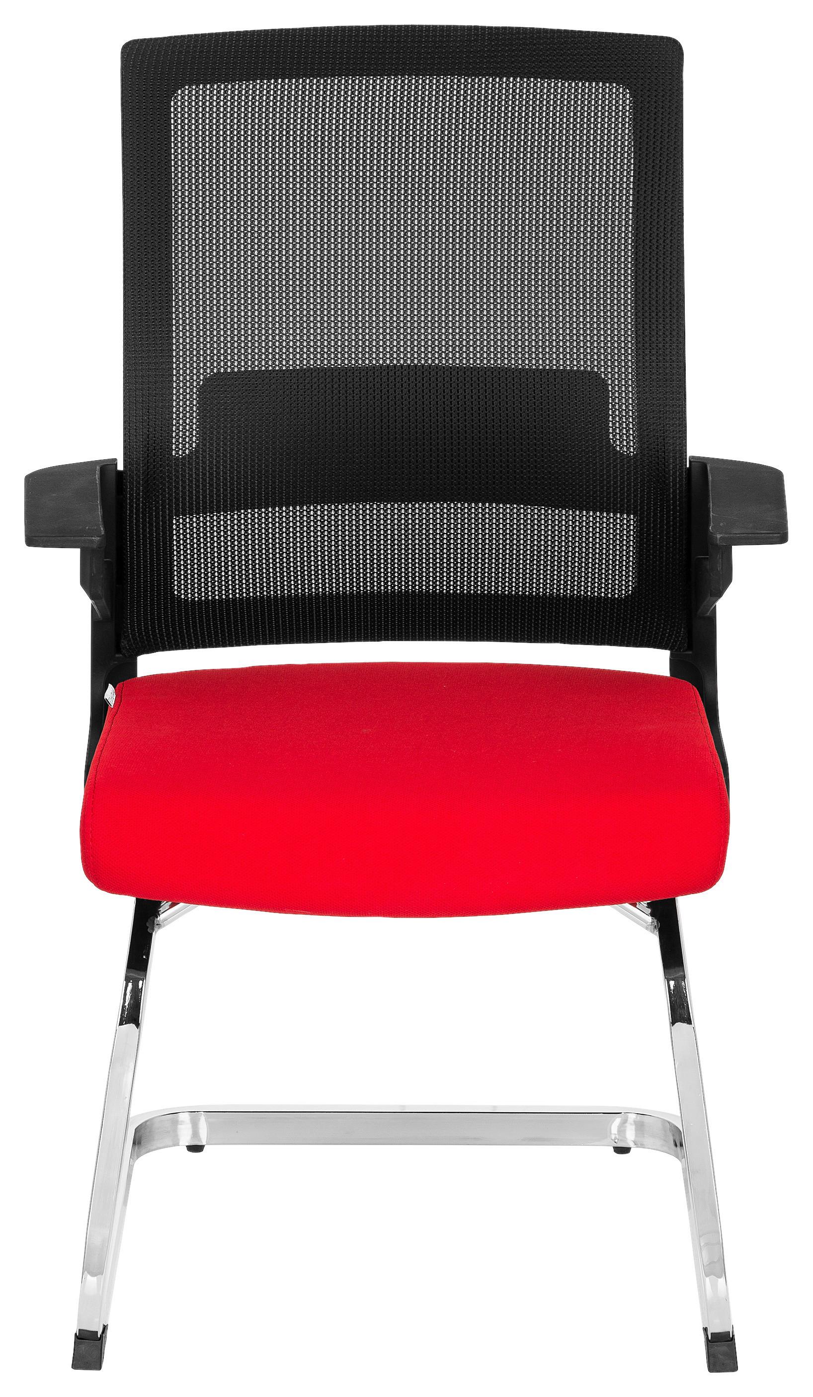 Konferenčni Stol Inventor V, Črna, Rdeča - barve kroma/rdeča, Moderno, kovina/umetna masa (59/95/54cm) - MID.YOU