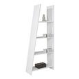 Etajeră Mike - alb, Modern, compozit lemnos (78.5/190/33cm) Etajeră Mike - alb, Modern, compozit lemnos (78.5/190/33cm)