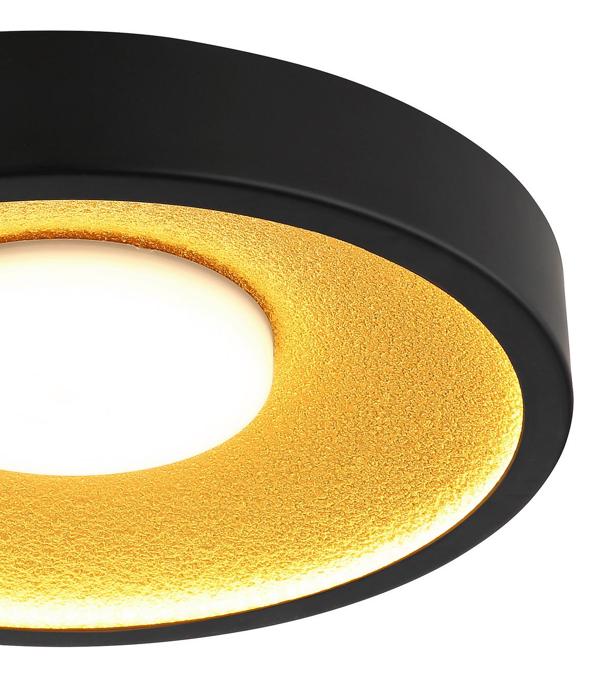 Led Stropna Svjetiljka Woki - bijela/zlatne boje, Design, metal/plastika (40/8,7cm) - Globo