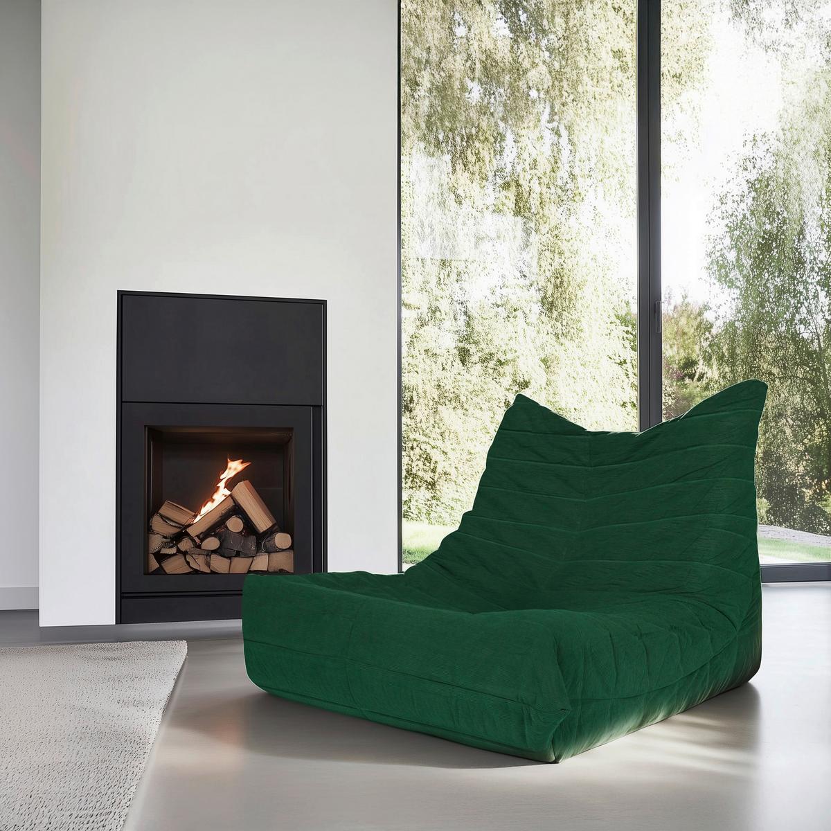 Naslanjač Sitzolo, Zelena - zelena, Moderno, tekstil (90/72/100cm) - MID.YOU