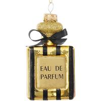 Christbaumanhänger Figures Schwarz/Goldfarben - Goldfarben/Schwarz, Glas/Textil (5/9,5/2cm) - Mömax