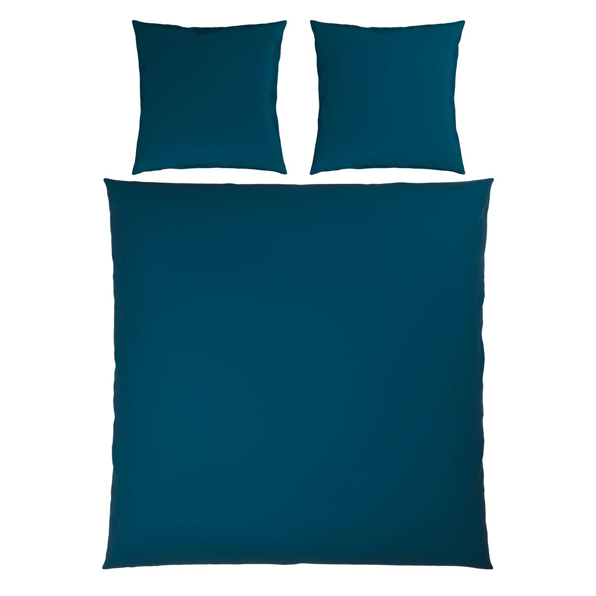 Bettwäsche Xenia Uni XXL Blau ca. 200x200cm - Blau, MODERN, Textil (200/200cm) - Premium Living