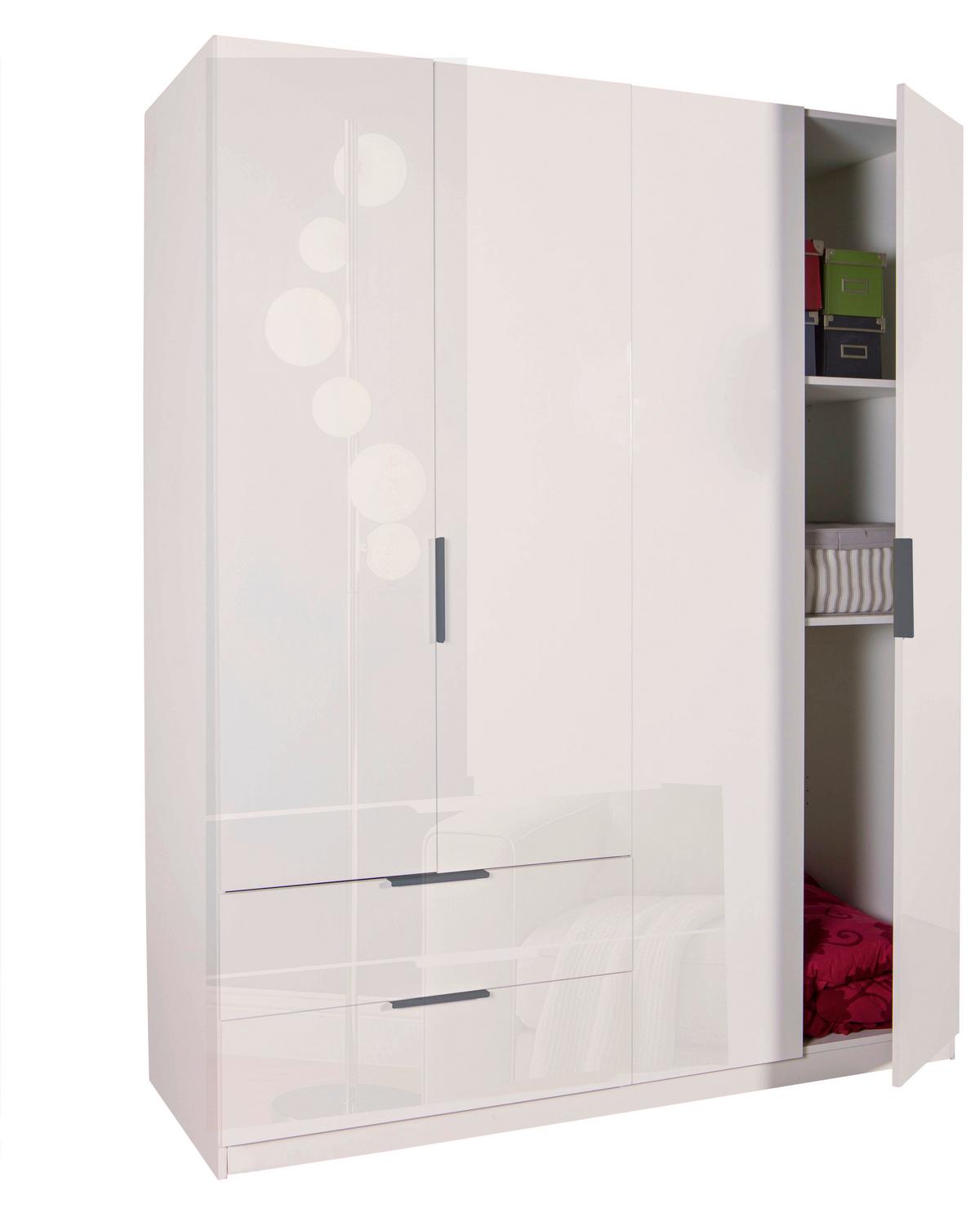 Kleiderschrank Armadio Hochglanz Kaschmirfarben - Kaschmir/Anthrazit, KONVENTIONELL, Holzwerkstoff (163/200/59cm) - Mömax