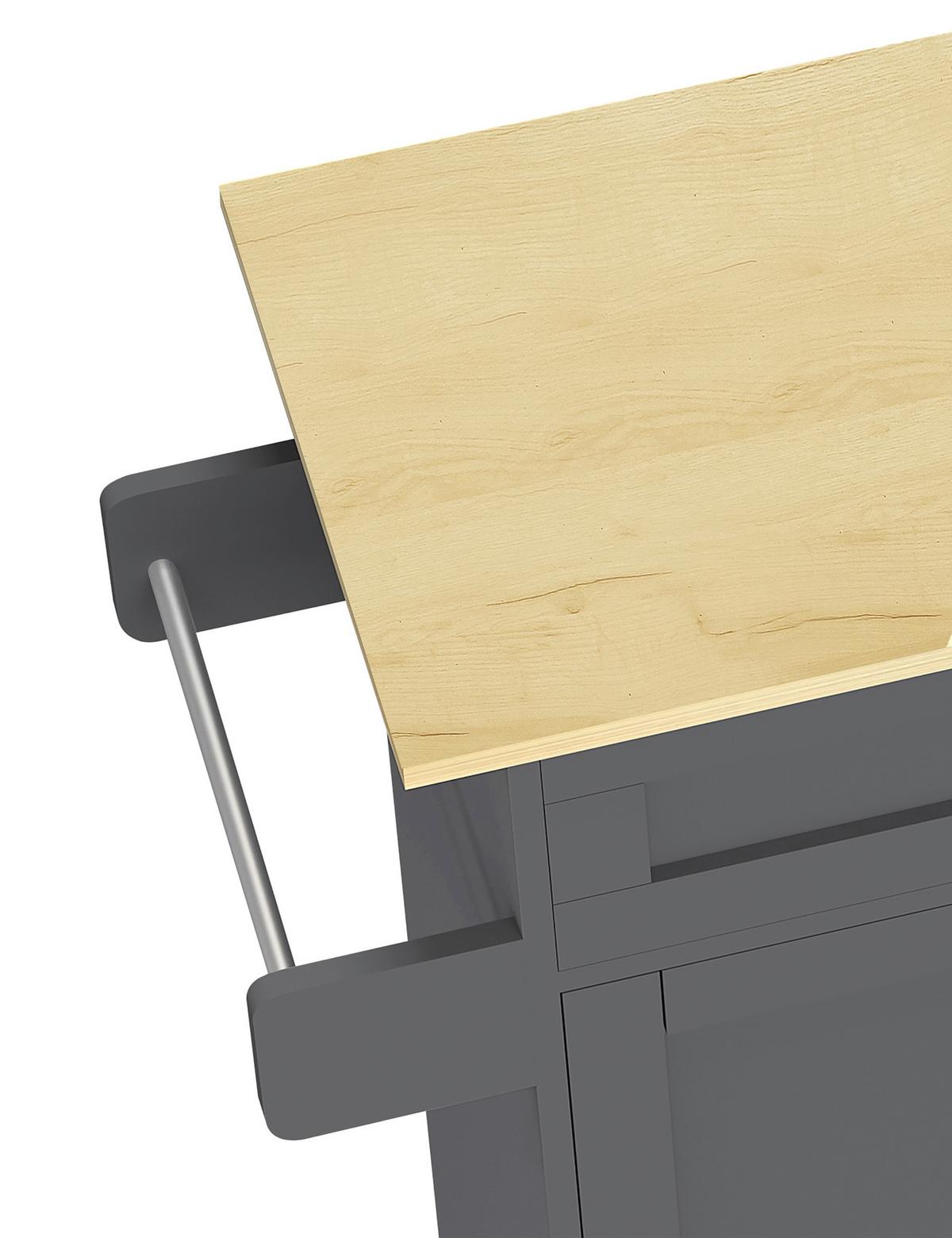 SERVIERWAGEN PASTANO - Honigeiche/Anthrazit, Basics, Holzwerkstoff/Kunststoff (114/89/39cm) - MID.YOU