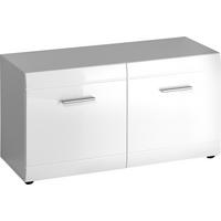 SIEDZISKO DO PRZEDPOKOJU ADANA - kolor srebrny/biały, Design, materiał drewnopochodny/tworzywo sztuczne (95,9/50,2/38,8cm) - Carryhome