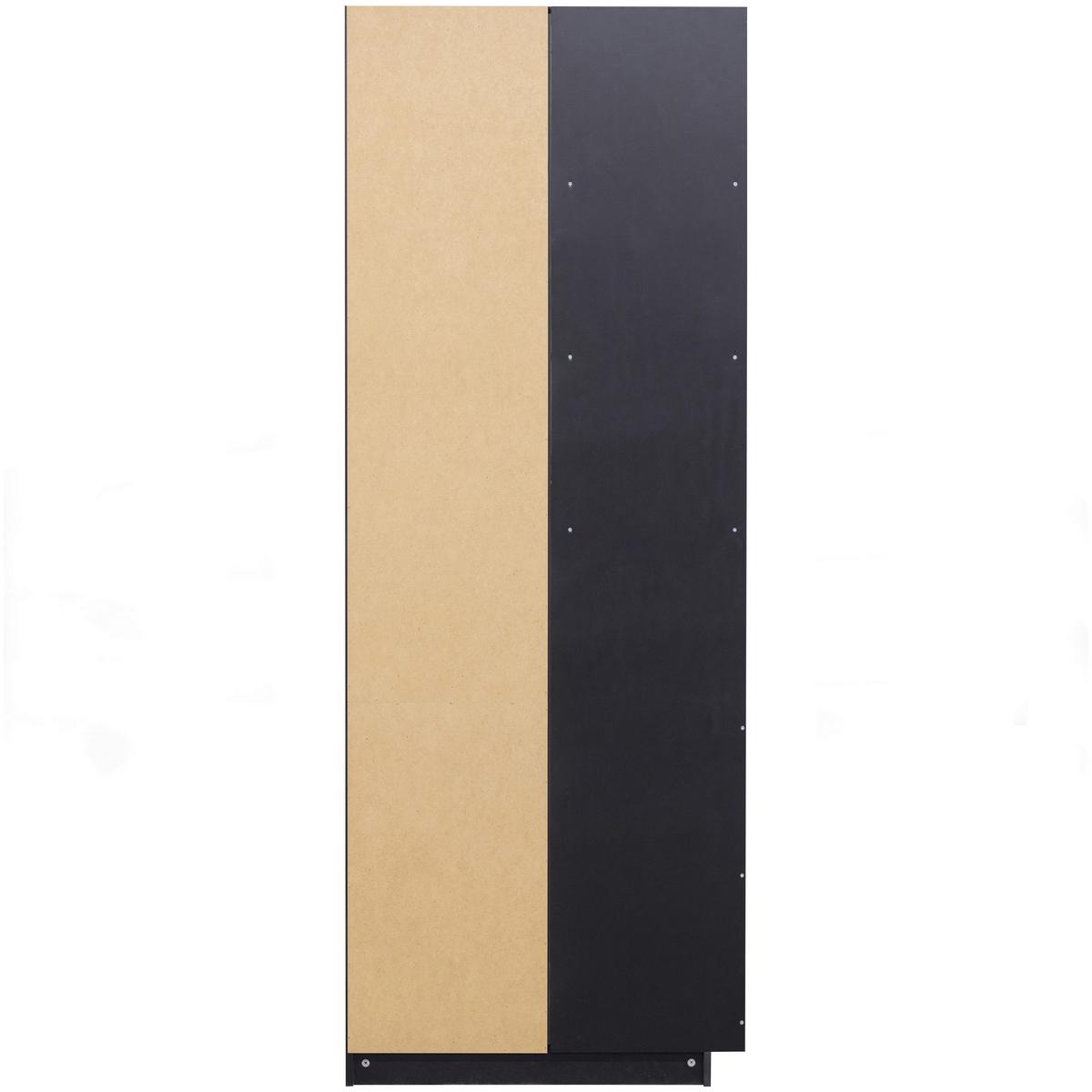 Mehrzweckschrank Finca Schwarz - Schwarz, Design, Holz (78/210/40cm) - Livetastic