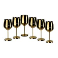 Set Kozarcev Wine, 6-Delni - zlate barve, Trend, kovina (21cm) - Echtwerk