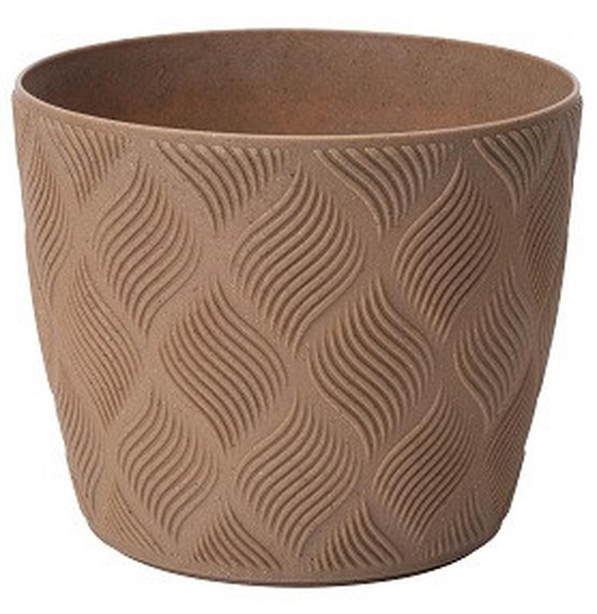 Kaspó Grow Eco Wood 13 - natúr színű, Konventionell, műanyag (12,8/10,7cm) - Mömax