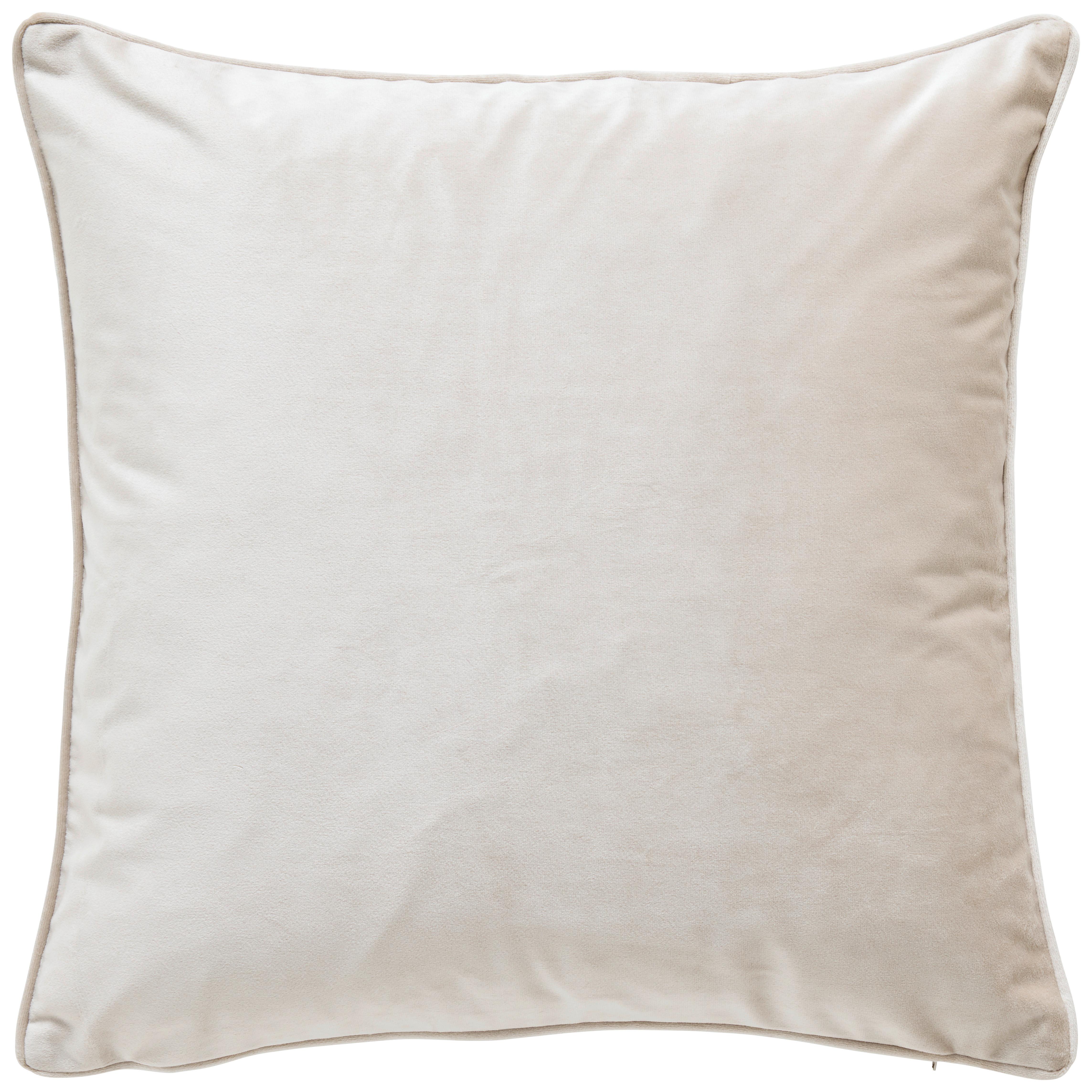 PRYDNADSKUDDE VIOLA -EXT- - cremefärgad, textil (60/60cm) - Mömax