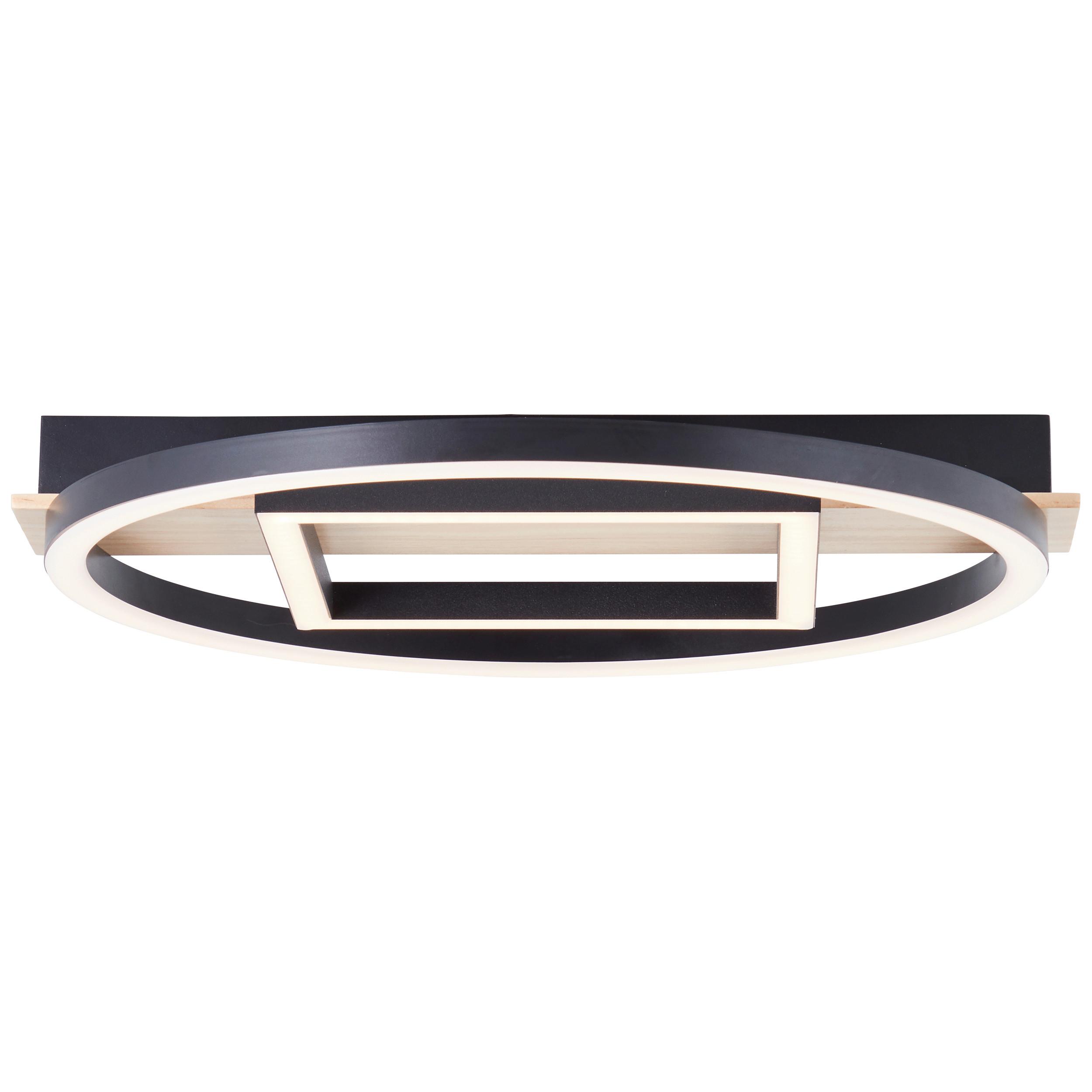 LED-Paneel Maureen Braun/Schwarz ca. 24 Watt - Schwarz/Braun, Design, Holz/Kunststoff (5/39/37cm) - Brilliant