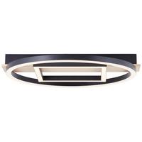 LED-Paneel Maureen Braun/Schwarz ca. 24 Watt - Schwarz/Braun, Design, Holz/Kunststoff (5/39/37cm) - Brilliant