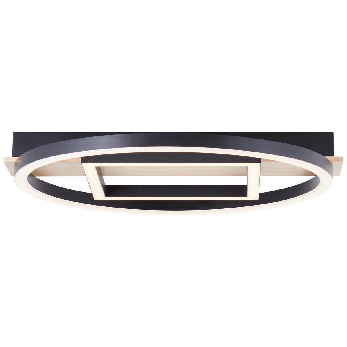 LED-Paneel Maureen Braun/Schwarz ca. 24 Watt - Schwarz/Braun, Design, Holz/Kunststoff (5/39/37cm) - Brilliant
