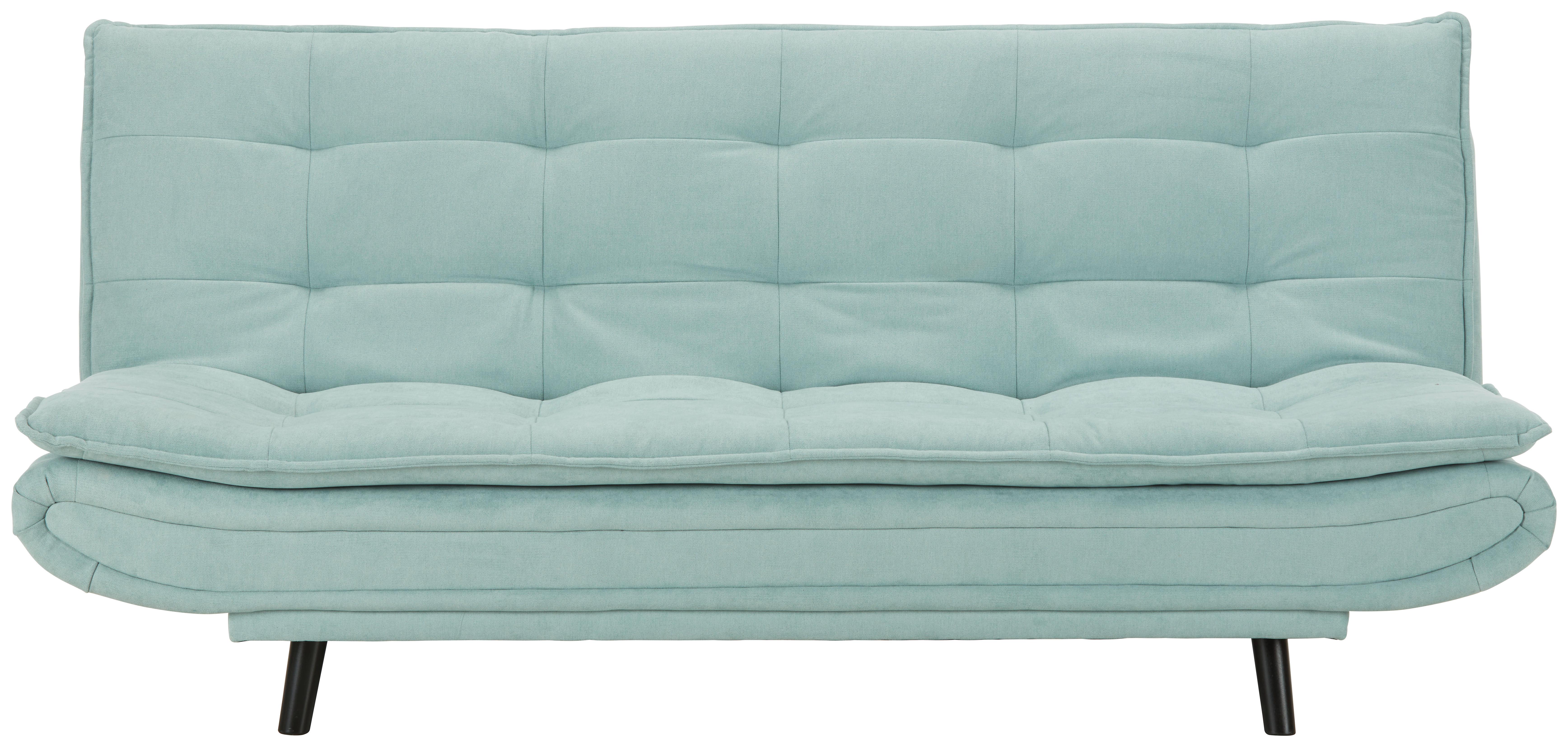 Schlafsofa in Grün - Schwarz/Grün, MODERN, Holz/Textil (194/90/100cm) - Mömax