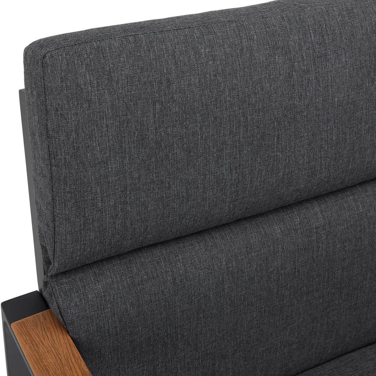 Vrtna Garnitura Eleonora - tamno siva/prirodne boje, Moderno, metal/tekstil (263/84/77cm) - Bessagi Garden