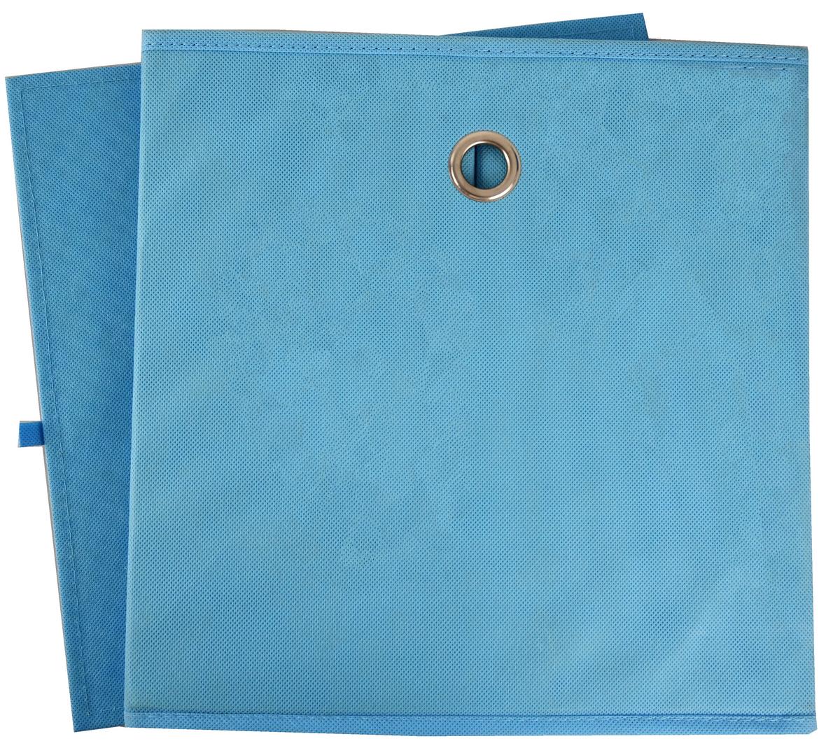 Összehajtható Doboz Fibi - világoskék, Konventionell, karton/textil (30/30/30cm) - Based