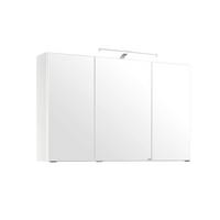 Spiegelschrank Multi in Weiß mit LED - Chromfarben/Weiß, MODERN, Glas/Holzwerkstoff (100/64/20cm)