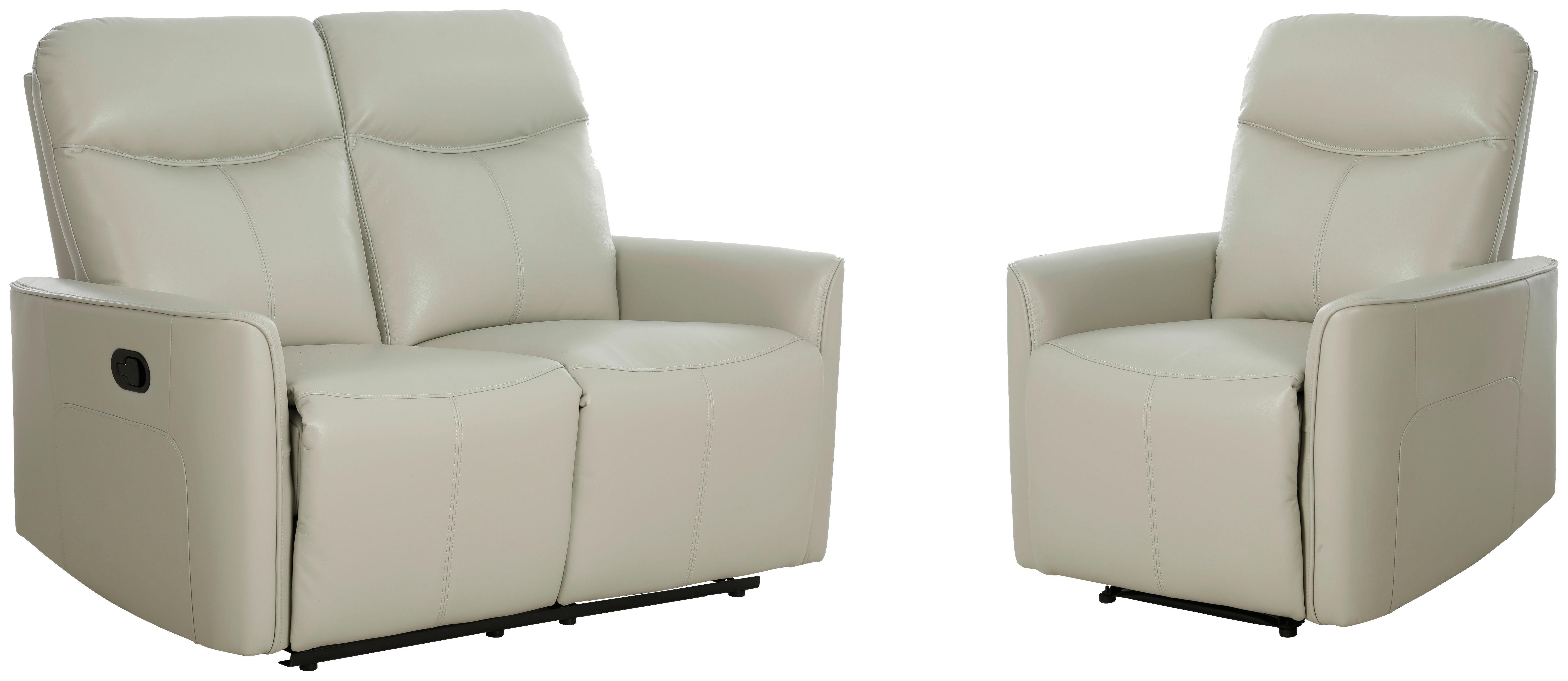 Sedežna Garnitura City, Siva, 2-Delno, Relax Funkcija - siva, Konvencionalno, kovina/tekstil (140/102/92cm) - P & B