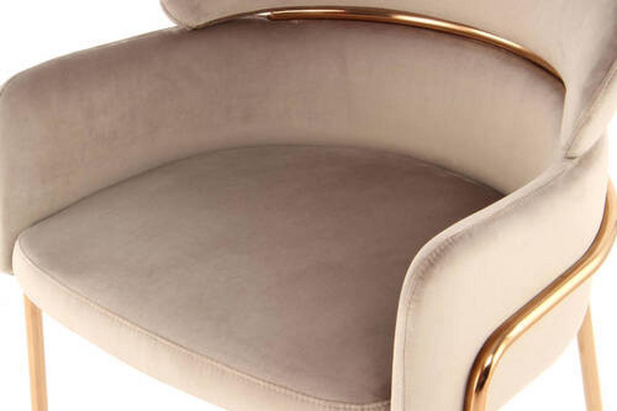 Karosszék Vnzpv-Tau - aranyszínű/taupe, Modern, műanyag/textil (58/79/57cm) - Kayoom