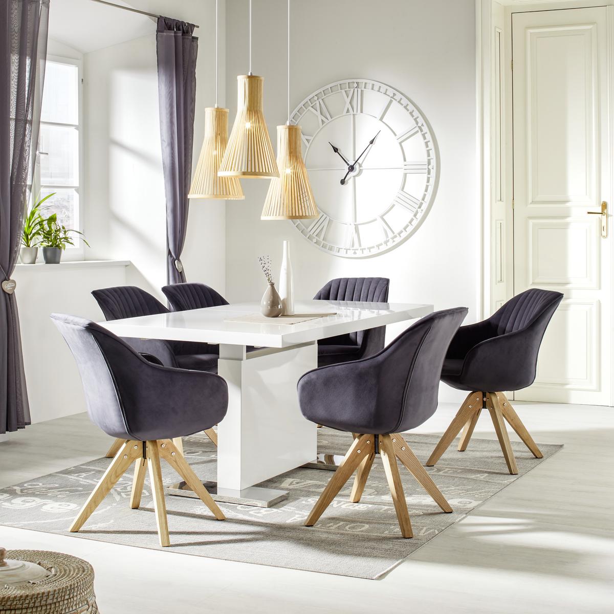 Armlehnstuhl Chill in Grau/Eiche - Eichefarben/Grau, Holz/Textil (60/83/65cm) - Premium Living