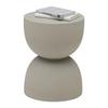 Hocker Tondo Steinoptik Hellgrau - Taupe, MODERN, Stein (34/45/34cm) - Premium Living