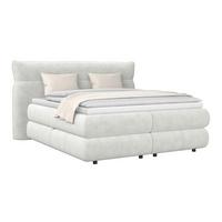 Boxspring Krevet Carmelo - crna/krem, Trend, tekstil/plastika (180/200cm) - Premium Living