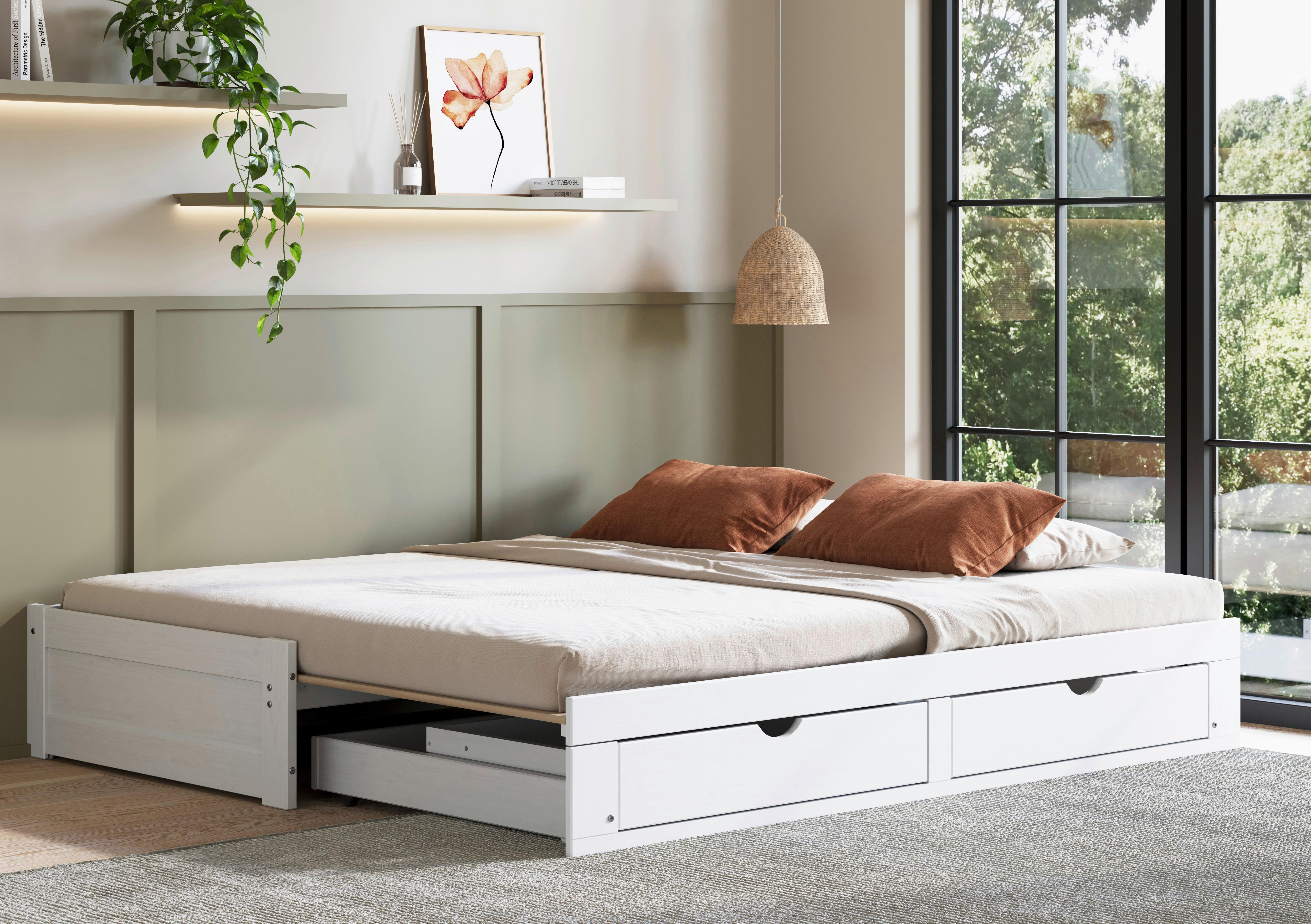 Raztegljiva Postelja Livio Ii, Bela, 90-180x200 - bela, Moderno, kovina/umetna masa (90/200cm) - MID.YOU