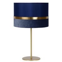 Tischleuchte 10509/81/35 Extravaganza Tusse - Blau/Goldfarben, Design, Textil/Metall (30/30/50cm) - Lucide