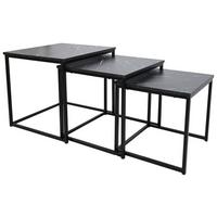 Set Stočića 3/1 Carmen - crna, Trendi, metal/pločasti materijal (40-42/35-39/36cm) - Modern Living
