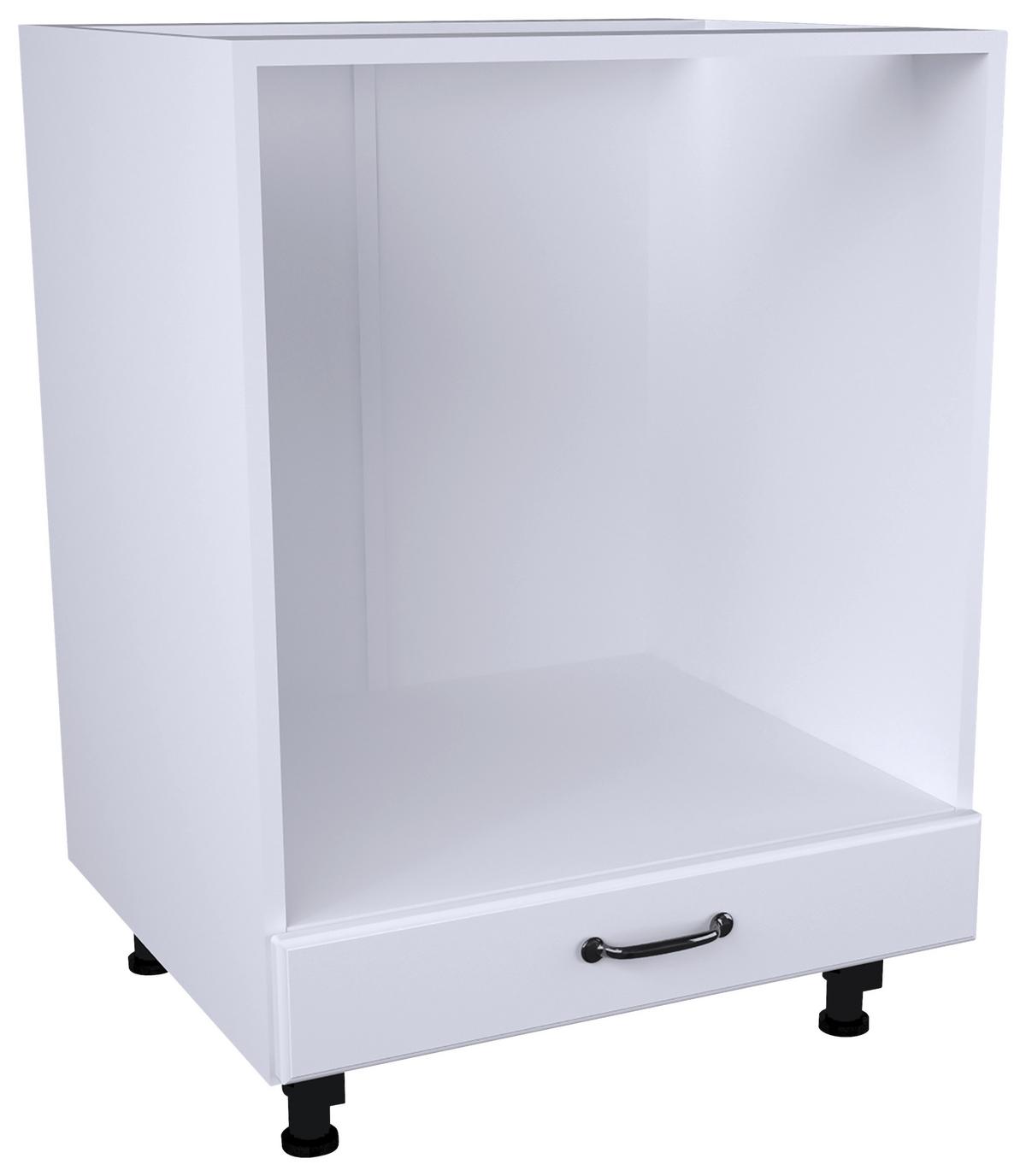 Alsó Szekrény Sütőhöz Michelle - fekete/fehér, Modern, faalapú anyag/fém (60/82/54cm)