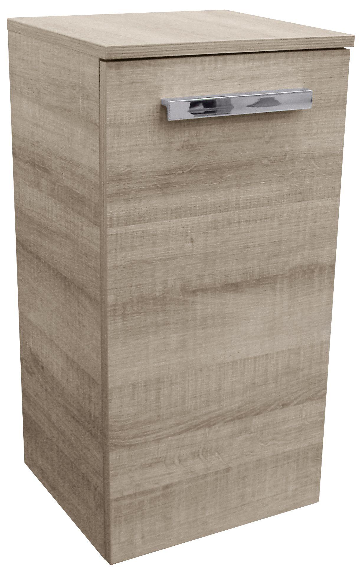 Unterschrank "A-Vero" , grau-eiche - Eichefarben/Silberfarben, MODERN, Glas/Holzwerkstoff (35/69/32cm) - MID.YOU