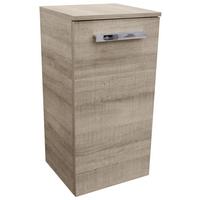 Unterschrank "A-Vero" , grau-eiche - Eichefarben/Silberfarben, MODERN, Glas/Holzwerkstoff (35/69/32cm) - MID.YOU
