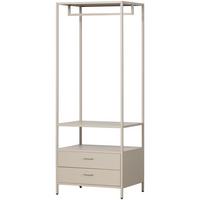 OFFENER KLEIDERSCHRANK Ferris Sandfarben B: 70cm - Sandfarben, Basics, Metall (70/185/54cm) - MID.YOU