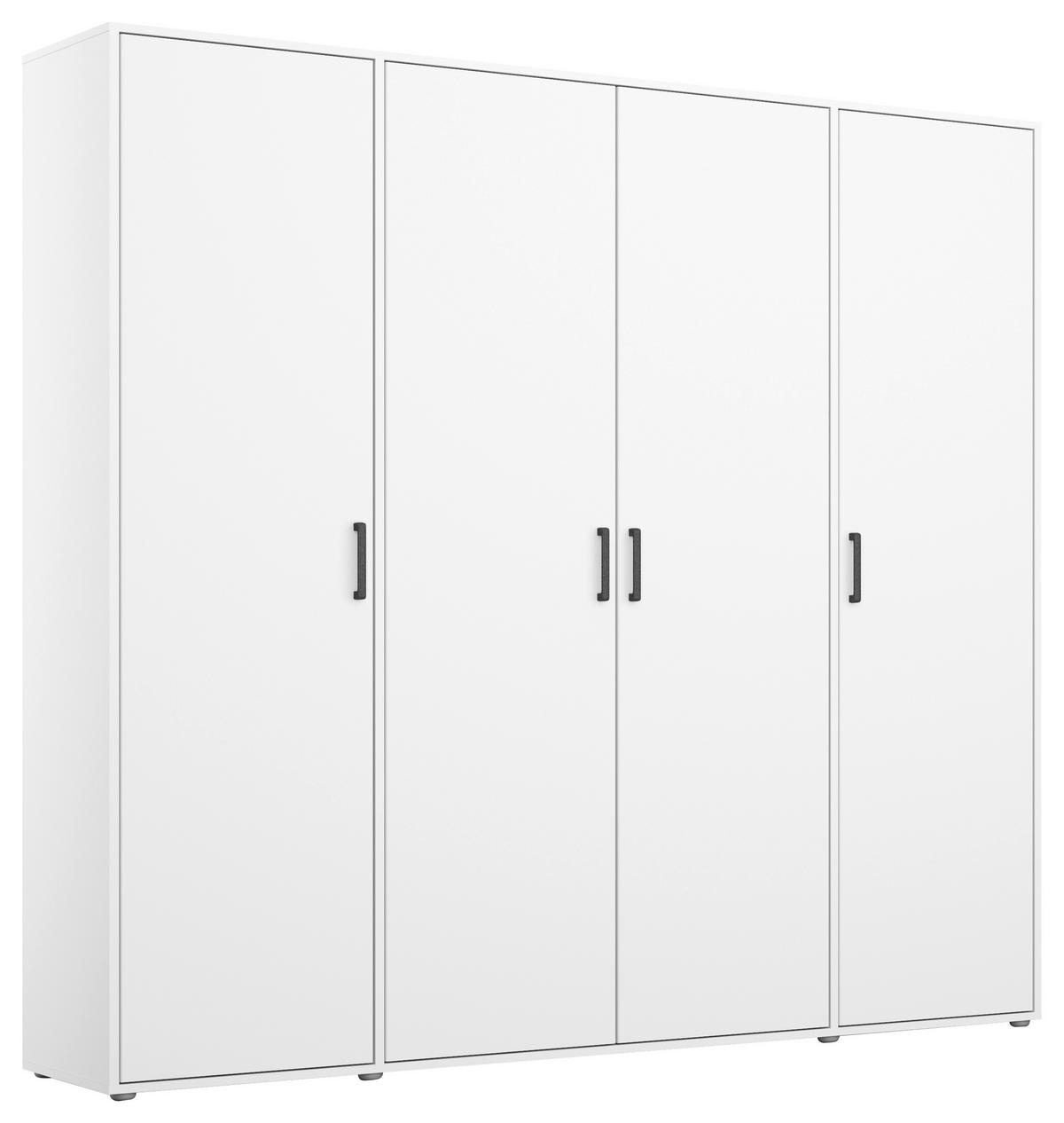 Ormar S Klasičnim Vratima Voyager - bijela/siva, Moderno, drvni materijal/plastika (187/194/53cm) - Modern Living