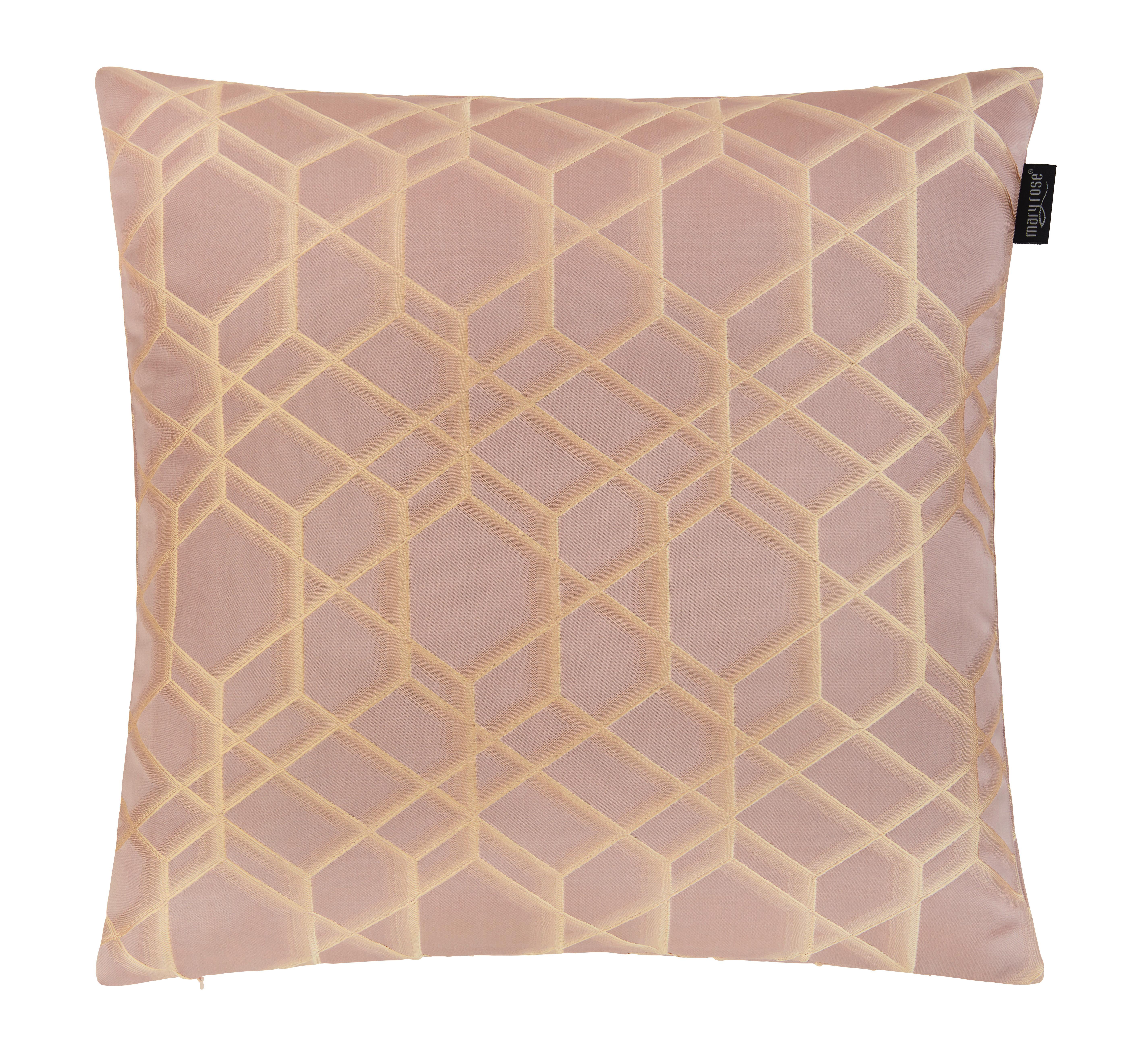Zierkissen Grace in Rose/Sandfarben ca. 48x48cm - Sandfarben/Rosa, MODERN, Textil (48/48cm) - Mary's