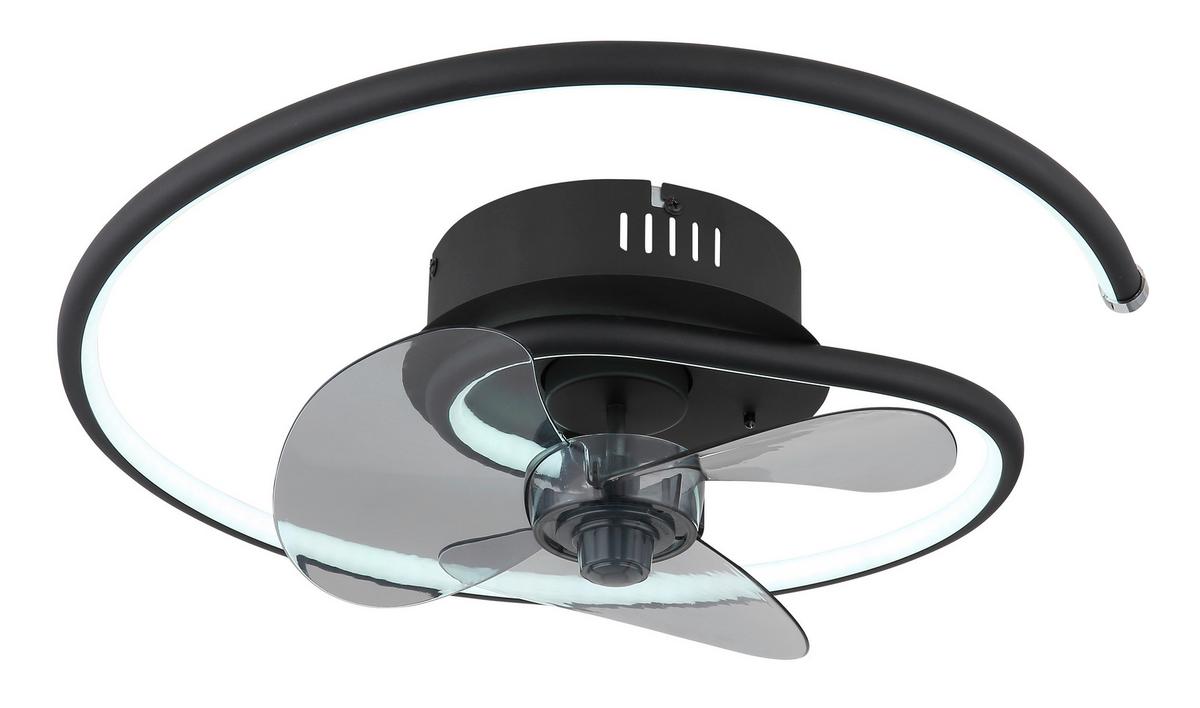 Mennyezeti Ventilátor 03660 - fekete/szürke, Design, műanyag/fém (45/13,9cm) - Globo