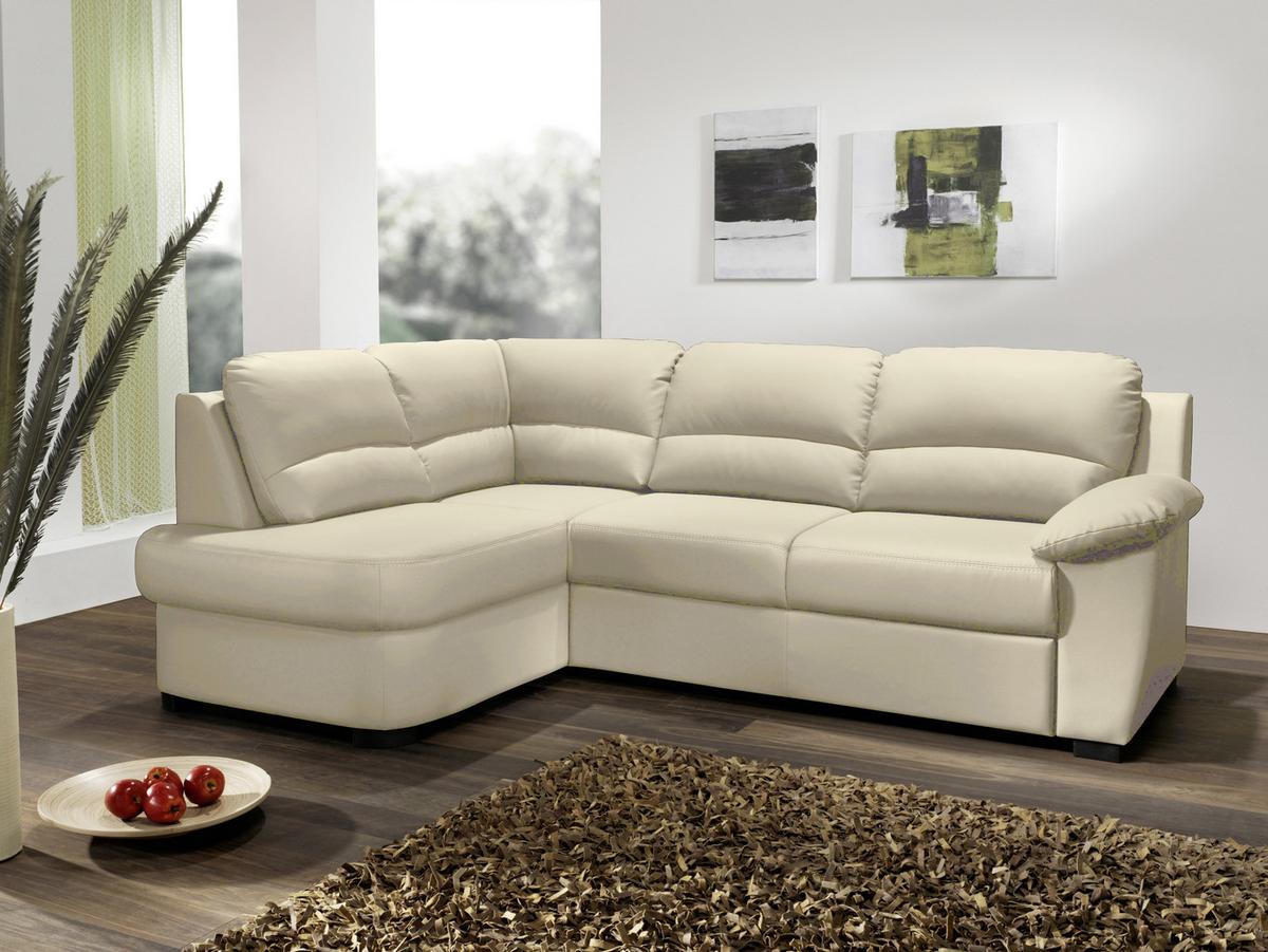 Wohnlandschaft Danilo in Beige - Beige/Schwarz, KONVENTIONELL, Kunststoff/Textil (240/45/165cm) - MID.YOU