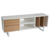 Nizka Omarica Wl6.812 - barve hrasta/bela, Design, kovina/leseni material (150/55/40cm) - Livetastic