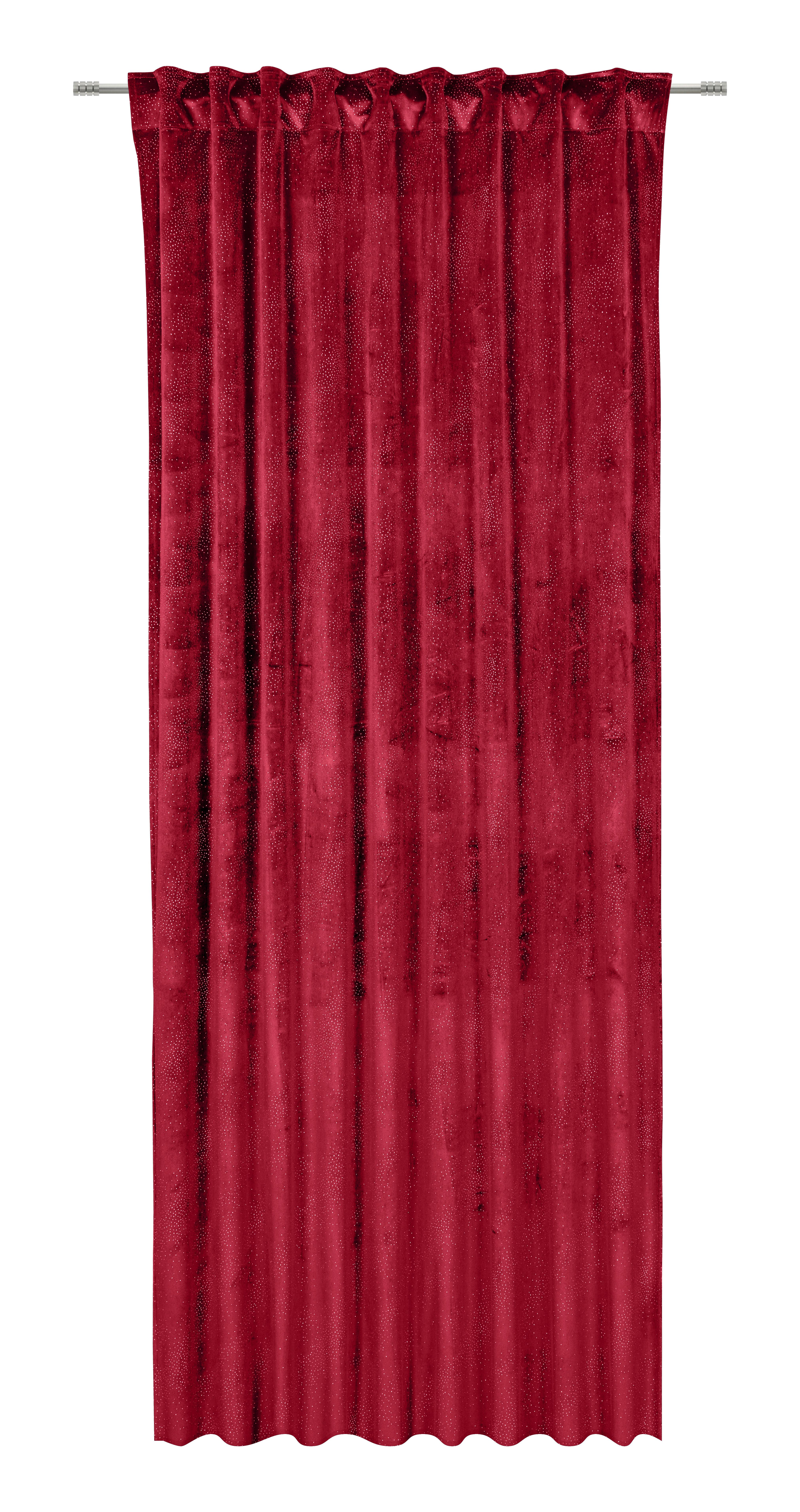 Fertigvorhang Lucia Rot ca. 140x245cm - Rot, Textil (140/245cm) - Mömax