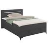 Boxbett Jerry Dunkelgrau ca. 120x200cm - Dunkelgrau/Schwarz, KONVENTIONELL, Textil (120/200cm) - Mömax