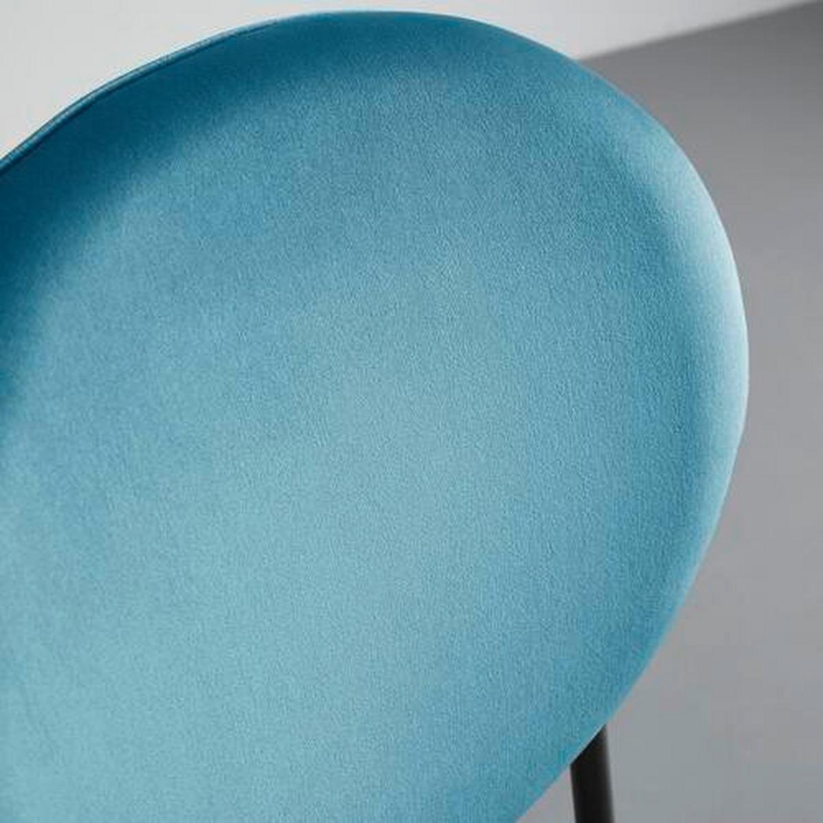 KRZESŁO FLORENTIN - turkusowy/czarny, Modern, metal/drewno (45/92/57cm) - Bessagi Home