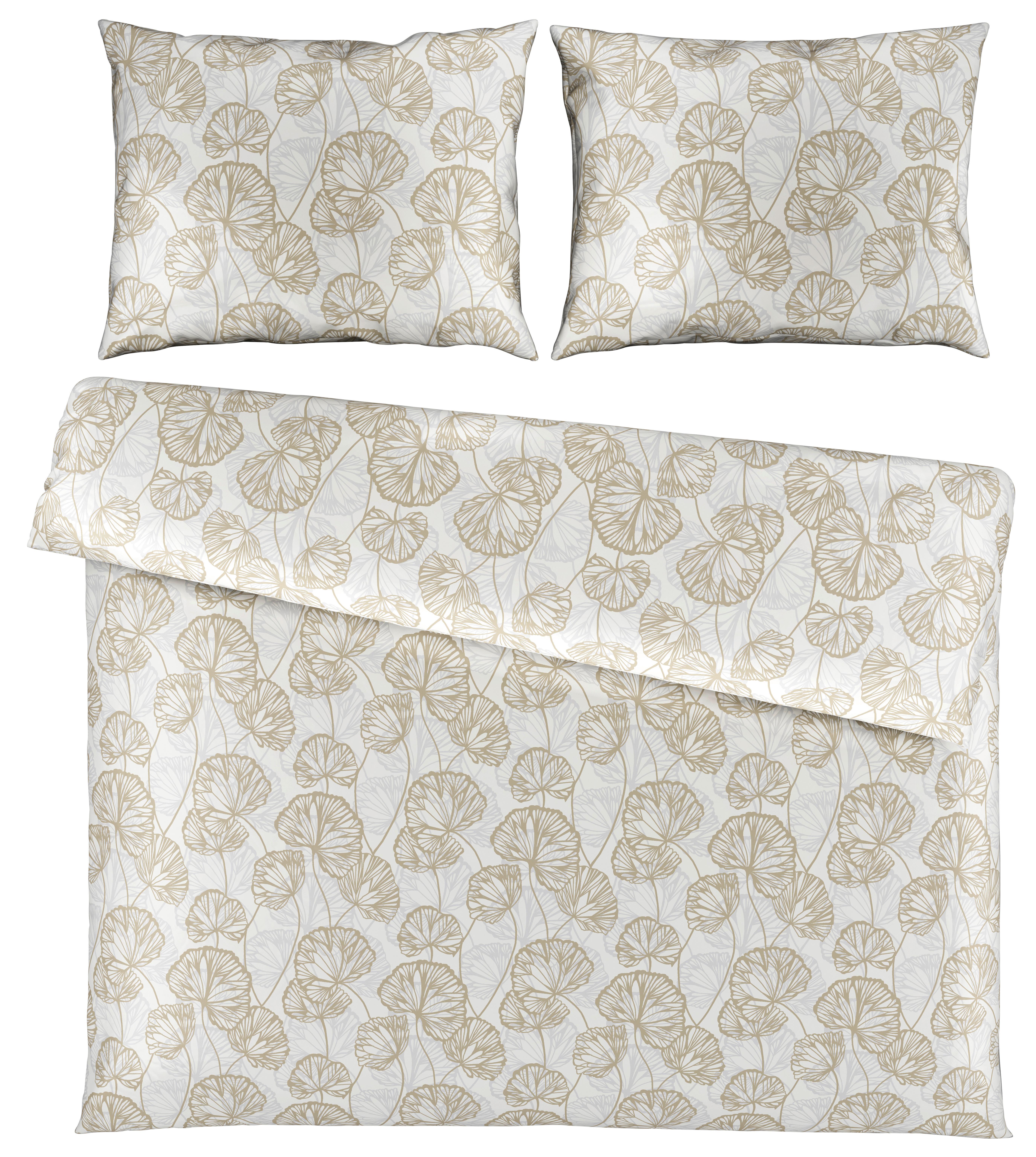 Posteljnina Ethens, Bež, 2x60/80, 200/200 - bež, tekstil (200/200cm) - Modern Living