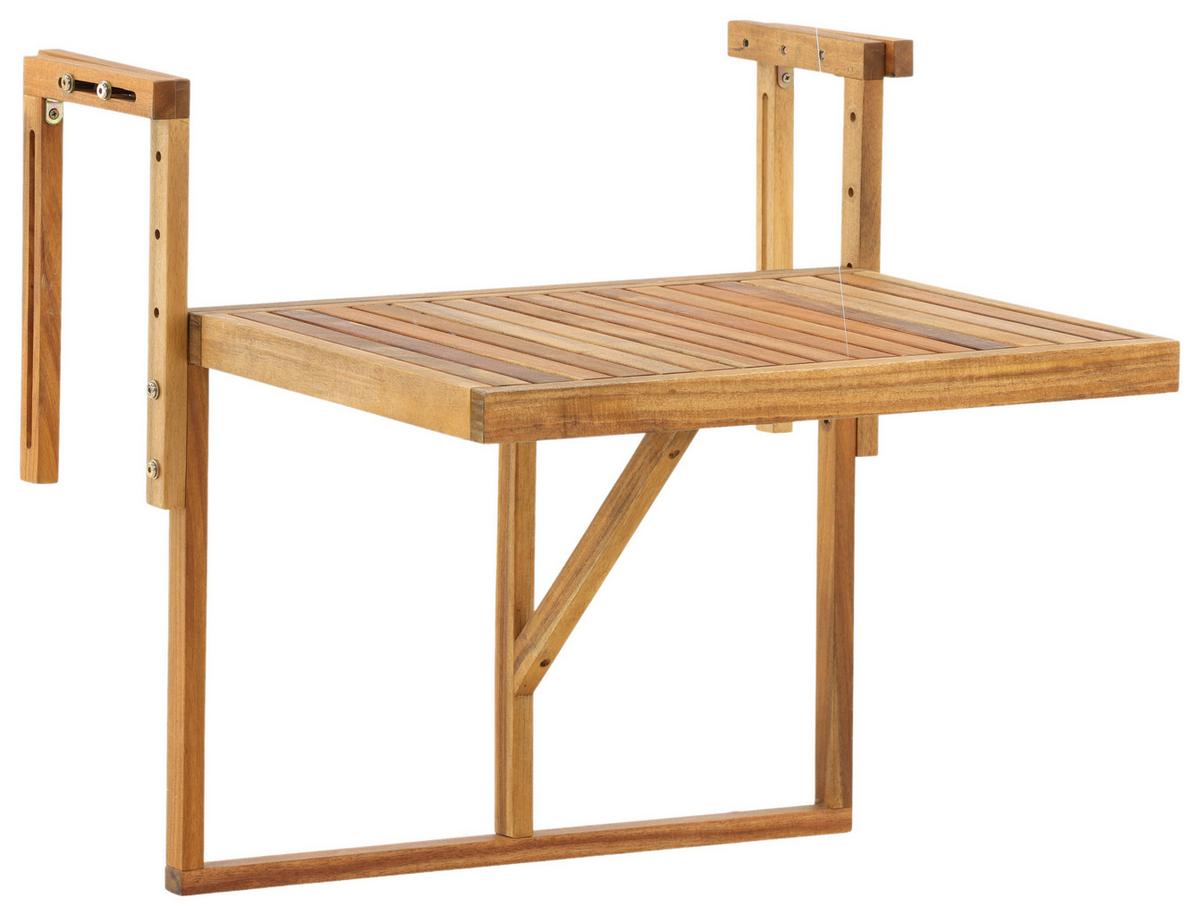 Gartentisch Marion ca. 60x45x55 cm Akazie - Akaziefarben, KONVENTIONELL, Holz (60/45/55cm) - Gardenson